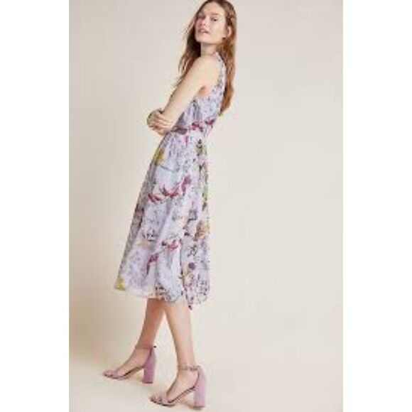 Anthropologie Hermia Floral-Print Midi Dress - Size 4 - Picture 2 of 11